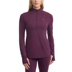 Paradox Women's Purple 1/4 Zip Merino Wool Blend Base Layer Top Size Medium
